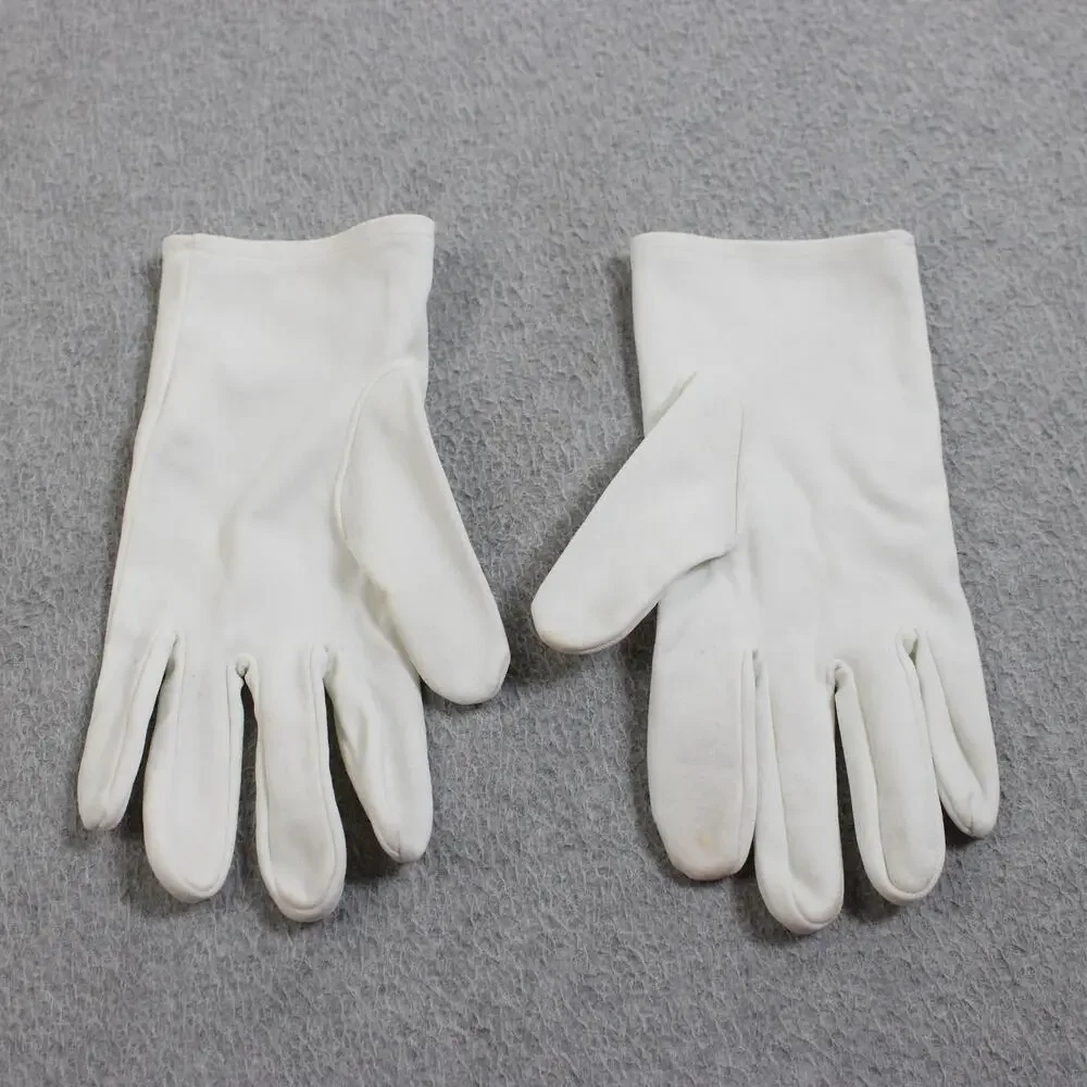 Vintage Lauer Gloves Women One Size White Yellow Nylon Lot X 2 Evening Cosplay